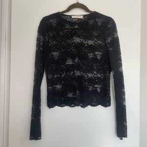 Long sleeve lace top